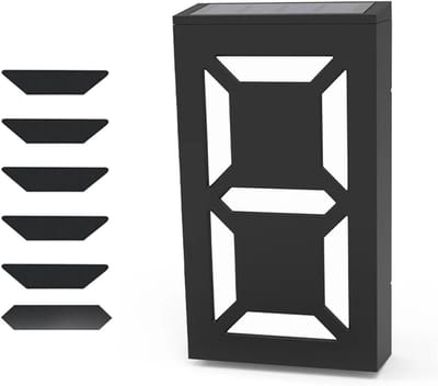 Huisnummer Zonne-verlichting - Deurbord Verlicht - Adres Zichtbaarheid - Verstelbare Kleuren - 1 Stuks - Warm Wit en Wit