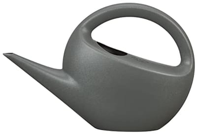 Mat antracieten gieter van kunststof met ergonomische handgreep - 3L
