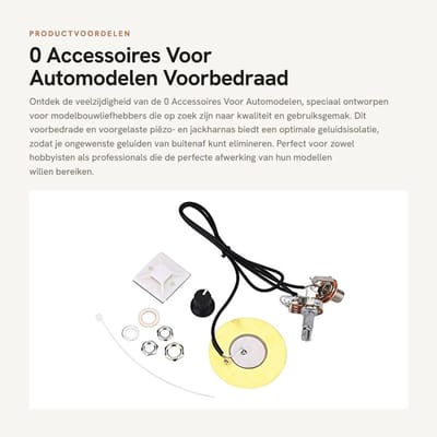Dailygoods- Accessoires voor Automodelen - Geluidsisolatie - Eenvoudige Installatie - Piëzo Harnas - Geschikt voor Snaarmuziekinstrumenten - 3 Stuks - Gitaarmicrofoon