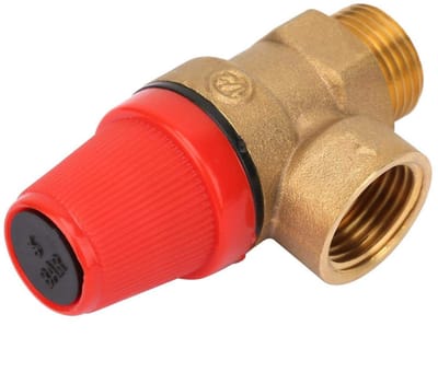 Dailygoods- Veiligheidsklep Sterk Rond DN15 - Drukveiligheidsklep - Draadverbinding G 1/2'' - Geschikt voor 3Bar/6Bar - Waterdicht - Hoogwaardige constructie - Drukventiel