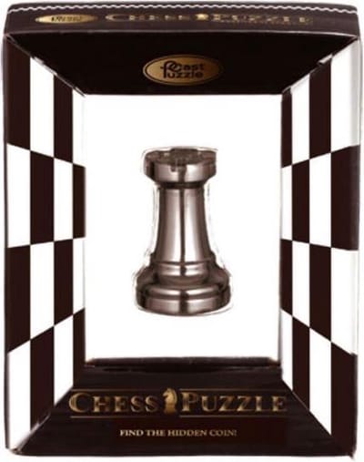 Cast Chess Puzzle - Rook - Black