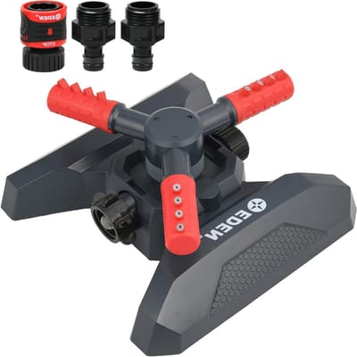 Gazon Sprinkler - Tuinsproeier Automatisch - Gazon Bewateren - Verzwaarde Basis Stabiliteit - 1500 sq ft - Zwart