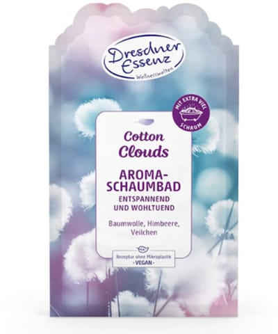 Badschuim Cotton Clouds | Katoenbloesem - 1x 40ml | Badschuim Dresdner Essenz - Speciaal voor een heerlijke geurend bad