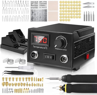 HEZIVO® Houtbrander Set 100 W - Pyrografie Machine - Soldeerbout - Soldeerstation - Hobby & Professionals - 165-delig