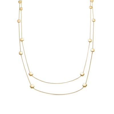 Luxere witte parelketting afgewerkt in 18K geel goud - Tislain
