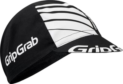GripGrab - Classic Cotton Zomer Fietspet Katoenen Wielerpet Retro Koerspet Helmmuts - Zwart/Wit - Unisex - Maat S/M (54-59 cm)