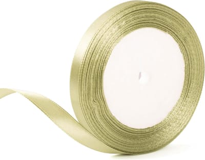 Sagegroene Satijnen Lint van 10mm voor Cadeauverpakking, Bruiloft Decoratie, Bloemstukken en Haaraccessoires - 22 meter Lang