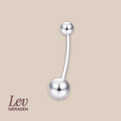Lev Sieraden - 1.6x38mm zwangerschaps piercing - Shiny silver - UV acryl piercing - PTFE/Bioplast/Bioflex