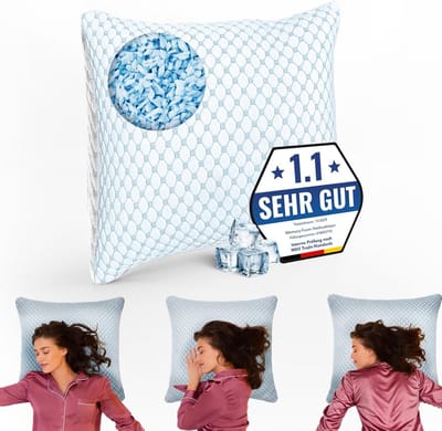 Ergonomisch Traagschuim Hoofdkussen 60x60 cm - Gel Kussen voor Zij- en Rugslapers - Ademend en Afneembare Tijk