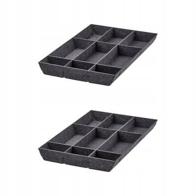 2x UPPDATERA Verstelbare Lade-Organizer - Grijs 40 cm