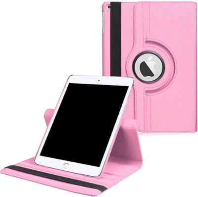 Hoes geschikt voor iPad 2021 / 2020 / 2019 (9e/8e/7e Generatie / 10.2 inch) - 360° draaibare Bookcase - Lichtroze