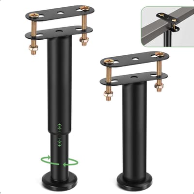 Dailygoods- Verstelbare Poten 25-42cm - Bedpoten - Bedsteunpoten - Banksteun - Koolstofstaal - Maximaal draagvermogen 300kg