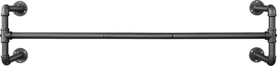 FurnStar kledingrek - 110 x 30 x 29,3 cm - Zwart - Metaal