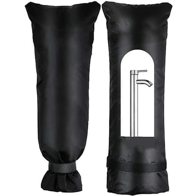Housse de Robinet Épaissir Isolation Tissu Oxford Revêtement Imperméable Housse de Robinet Extérieur pour l'Hiver Type 2 black