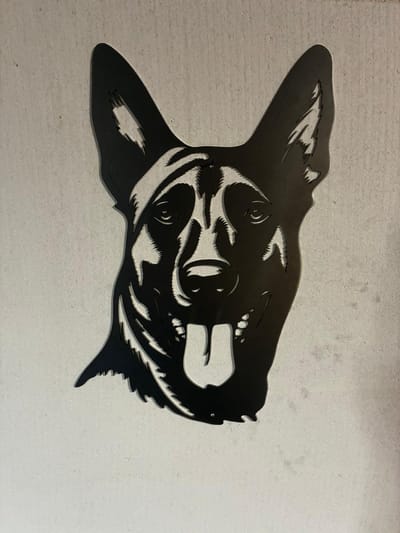 Metalen Hond - Mechelse Heder (Mechelaar)- Wanddecoratie Cortenstaal