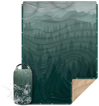 Outdoor Campingdek met Sherpa Voering - Extra Warme en Dikke Dekens voor Avonturen