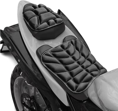 Motorfietszadelkussen - Gelzadelhoes - Comfortabel Rijden - Schokabsorberende Vulling - Universeel - Zwart