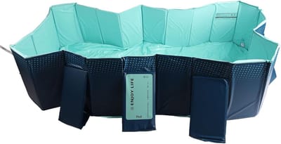 Opvouwbaar Zwembad - Draagbaar Bad - Gezinsplezier Buiten - Snelle Installatie Zonder Pomp - Extra Groot - Blauw
