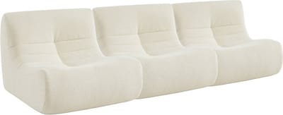 sweeek - Set van 3 fauteuils boucléstof sokol 1 zitplaats