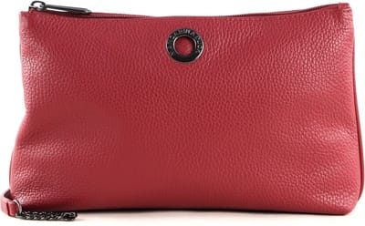 MANDARINA DUCK Leren Schoudertas Mellow Leather Crossover Bag Rumba Red Donkerrood