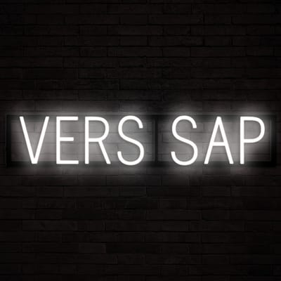 VERS SAP - Lichtreclame Neon LED bord verlicht | SpellBrite | 76,69 x 16 cm | 6 Dimstanden & 8 Lichtanimaties | Reclamebord neon verlichting
