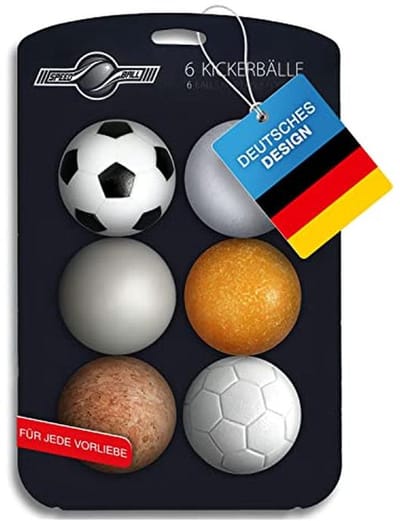 Speedball tafelvoetbal ballen set van 6 - keuze uit verschillende materialen (kurk, PE, PU, ABS) 35mm