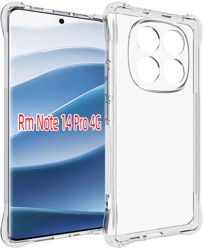 MobyDefend Hoesje - Geschikt voor Xiaomi Redmi Note 14 Pro 4G - Transparante Shockproof TPU Backcover - Verstevigde Hoeken - Volledig Doorzichtig