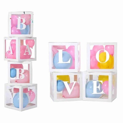 Ballonnendoos-Wit Transparant-1 set-Baby Shower & Verjaardagsfeest Decoratie
