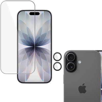 TechNow Screenprotector + Camera Screen geschikt voor iPhone 17 Screenprotector - Gehard Glas - Rounded - Proteqt+