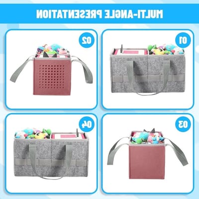 Opbergzak voor Toniebox en Figuren, Draagtas met Handvat voor Starterset en Accessoires (Roze)