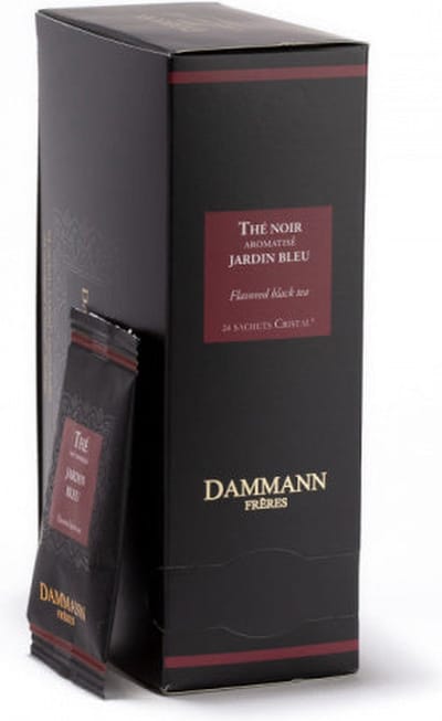 Dammann Frères - Jardin Bleu | 24 Theezakjes - Met Rabarber, Wilde Aardbeien en Aardbeienaroma's, Rood Fruit
