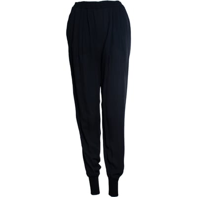 Stella McCartney, zwarte sportieve sheer pantalon
