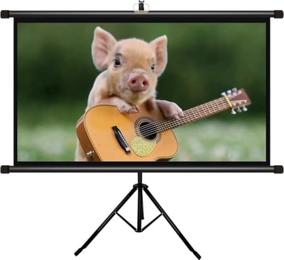 Projectiescherm met standaard - Buitenscherm Binnenhuis - Films Kijken Buiten - Opvouwbaar en kreukvrij - 60 of 72 inch - Wit