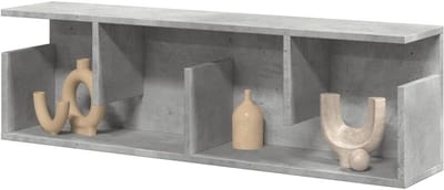 Wandkast - Hangend meubel - Keuken opruimen - Ruimtebesparend ontwerp - 100 x 20 x 30 cm - Cementgrijs