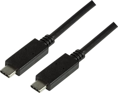 LogiLink USB-kabel USB 3.2 Gen1 (USB 3.0 / USB 3.1 Gen1) USB-C stekker, USB-C stekker 1.00 m Zwart CU0129