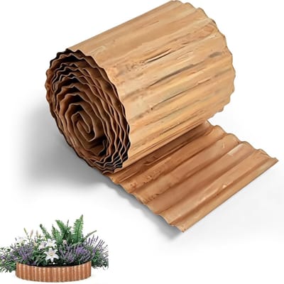 Flexibele Corten Staal Graskantafscheiding 20 x 600 cm voor Tuin, Bloembedden en Landschapsarchitectuur, Duurzaam en Weerbestendig Tuinontwerp