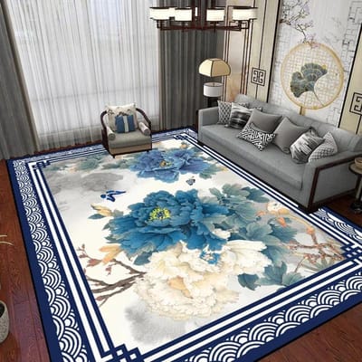 Luxe Tapijten in Chinese Stijl voor Woonkamer Wasbare Lounge Grote Kamer Kleden Zachte Antislip Vloermatten Slaapkamertapijt 200x300 80*160cm