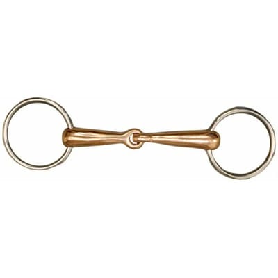 2-rings trens bit voor paarden met koperen lopen Tattini