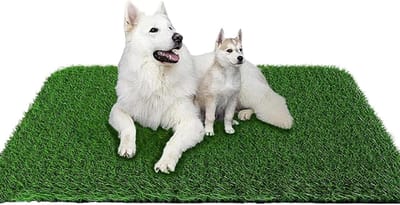 Kunstgras Puppy Pads - Hondentrainingsmat Zindelijkheid - Zindelijkheidstraining Huisdier - Geurremmend Absorberend - 57 x 38.5 cm - Groen