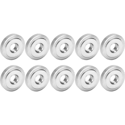 10 stuks gekartelde moer hand draai koolstofstaal enkellaags kop M8 bevestigingsmiddel hardware GB807