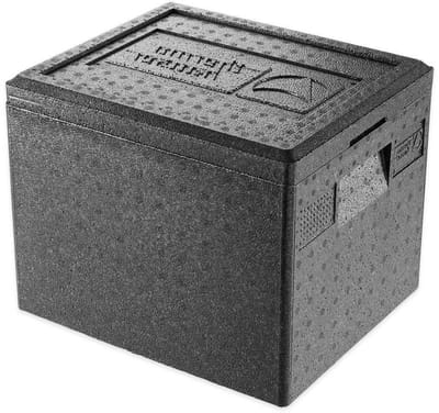 Transportbox met deksel - Isolerende bak - Voedsel bewaren - Hoge isolatiewaarde - 22 Liter - Zwart