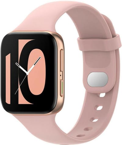 Siliconen Smartwatch bandje - Geschikt voor Oppo Watch siliconen bandje - roze - Strap-it Horlogeband / Polsband / Armband - Oppo 46mm