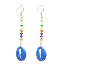 Oorbellen - oorhangers - schelp - multicolor - goudkleurig - hip - tijdloos - vrouwen - dames - vrolijk - zomer - boho stijl