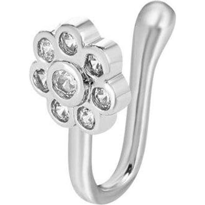 1 Stuk Koper Nep Piercing Neusring Bloem Clip-On Neus Oorclip Cuff Oorbel Voor Vrouwen Meisje Cadeau Lichaams Sieraden neusnMode Schattig