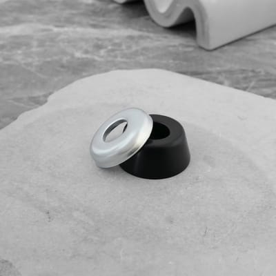 JHUBERS- Skateboard Bushings 95A Hard - Cilinder Kussens - Compatibel met Independent/Venture/Thunder - Rubber/Metaal - 4x Bussen/Pads - Zwart/Silver
