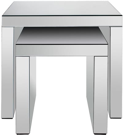 Vente-unique Set van 2 salontafels van MDF en spiegel - YERVINI