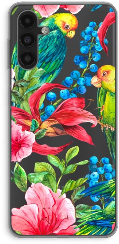 Case Company® - Hoesje geschikt voor Samsung Galaxy A04s hoesje - Papegaaien - Soft Cover Telefoonhoesje - Bescherming aan alle Kanten en Schermrand