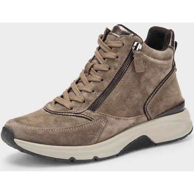 Hoge sneakers met ritssluiting - taupe - Gr. 4,5 van Goldner Fashion