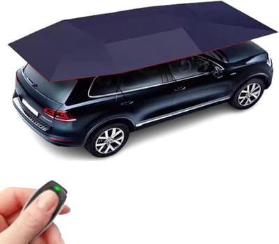 Verplaatsbare Autotent - Mobiele Carport - Bescherming Buiten - Automatische Bediening - 4.2x2.1m - Navyblue