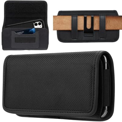 Dailygoods- Telefoonhoes Duurzaam - Heuptas voor Senioren - Universele Telefoonriemtas - Oxford Weefsel - Waterdicht - Beschermhoes